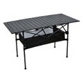 Mesa plegable de aluminio negra ALLT0071